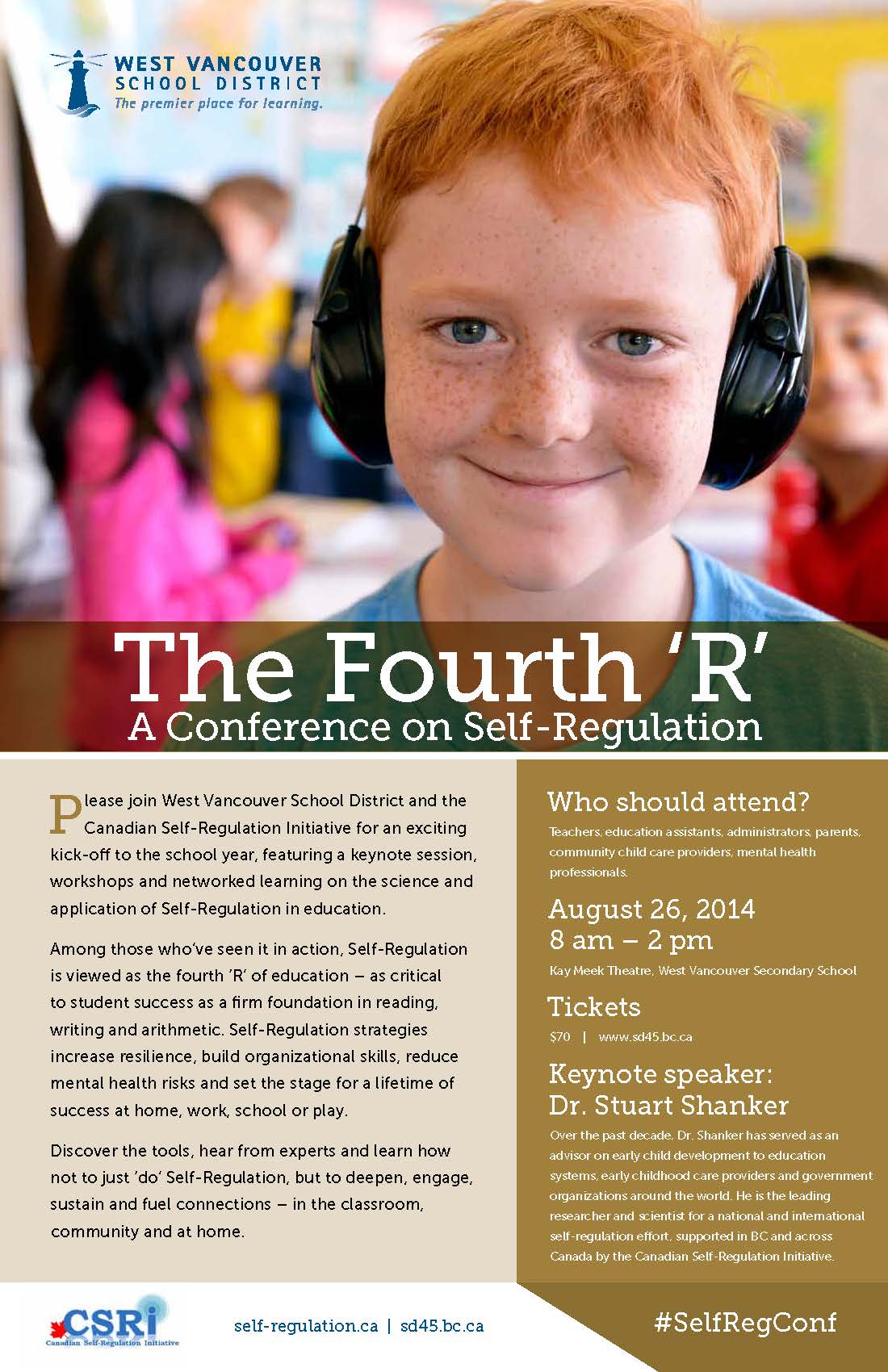 The Fourth R – A Conference on Self-Regulation at the Kay Meek Centre West Vancouver