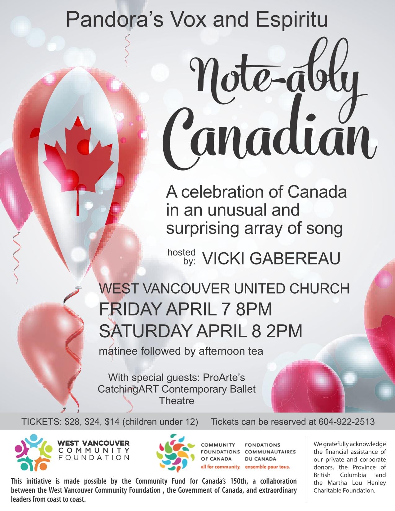 “Note-ably Canadian” presented by Pandora’s Vox and Espiritu Vocal Ensembles at the West Vancouver United Church