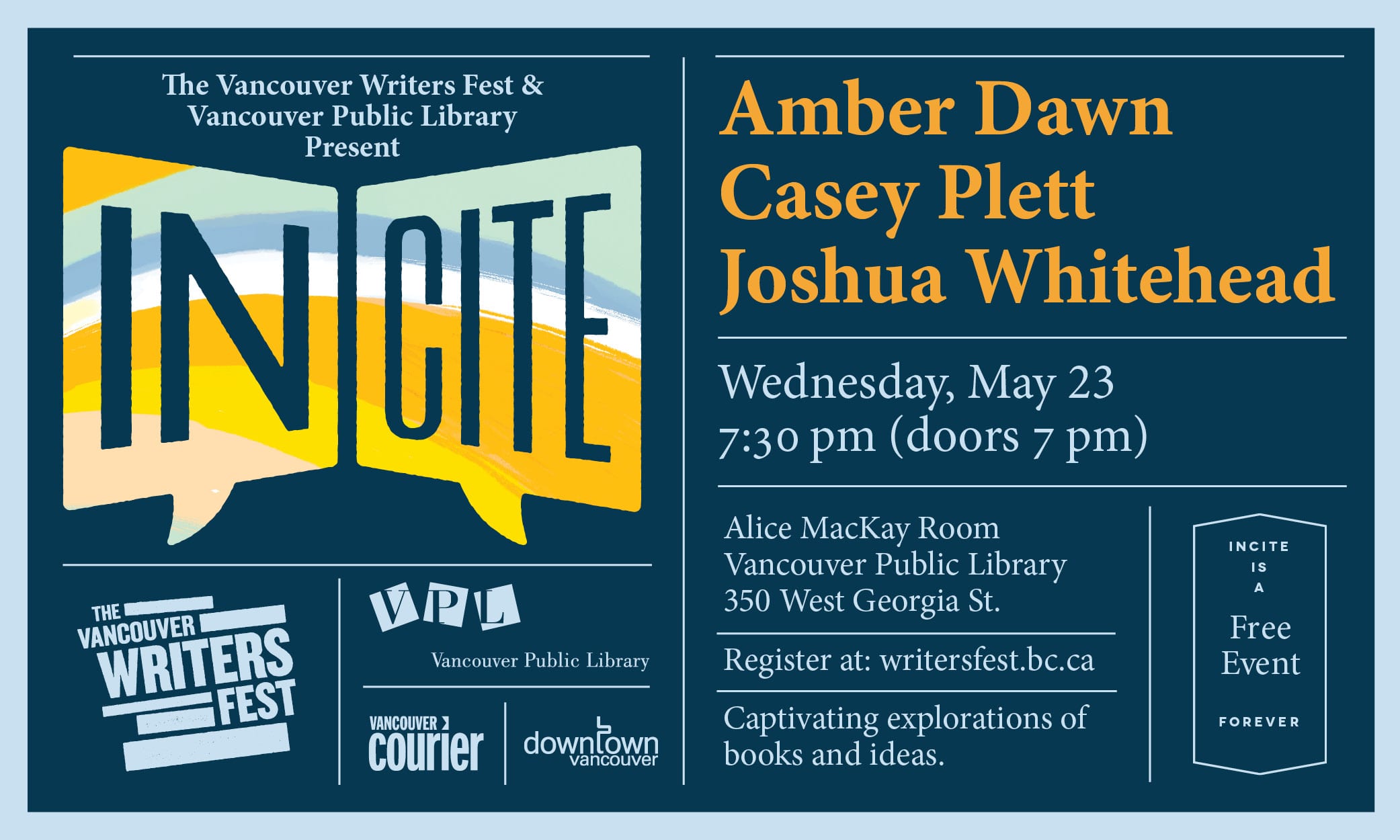 Incite: A Celebration of Arsenal Pulp Press at the Vancouver Public Library