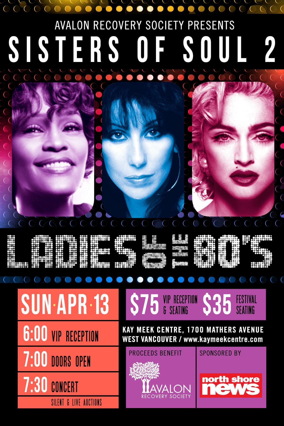 Ladies of the 80’s Sisters of Soul 2 at the Kay Meek Centre