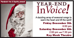Pandora’s Vox & Espiritu Present Year End InVoice at the Kay Meek Centre West Vancouver