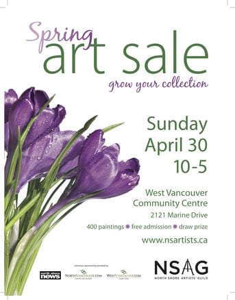North Shore Artist’ Guild Annual Spring Art Sale at the West Vancouver Community Centre