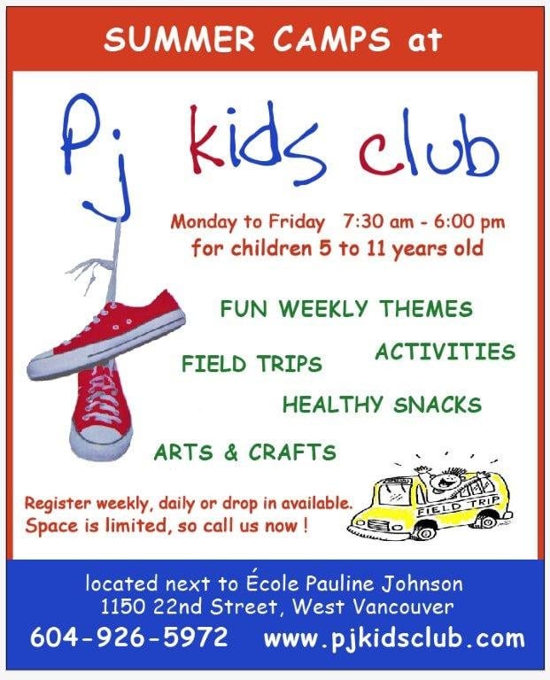 Summer Camps at PJ Kids Club West Vancouver