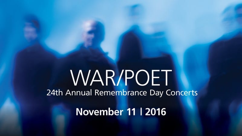 24th Annual Remembrance Day Concert – WAR/POET with Chor Leoni